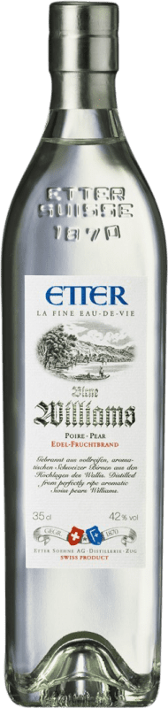 34,95 € Envio grátis | Aguardente Orujo Etter Söehne Suíça Garrafinha Terço 35 cl Poire Williams — Pêra Williams