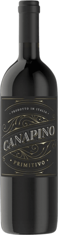 8,95 € Kostenloser Versand | Rotwein Famiglia Castellani Canapino I.G.T. Puglia Apulien Italien Primitivo Flasche 75 cl