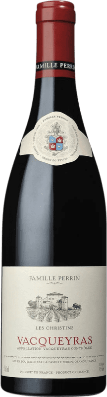 27,95 € 免费送货 | 红酒 Famille Perrin Les Christins Rouge A.O.C. Vacqueyras 罗纳 法国 Grenache, Nebbiolo 瓶子 75 cl