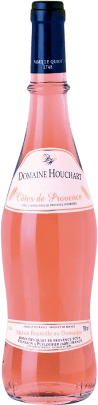 17,95 € Kostenloser Versand | Rosé-Wein Famille Quiot Domaine Houchart A.O.C. Côtes de Provence Provence Frankreich Syrah, Grenache, Cabernet Sauvignon, Cinsault Flasche 75 cl