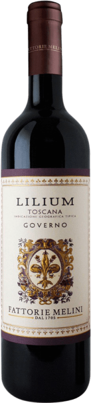 7,95 € Kostenloser Versand | Rotwein Fattorie Melini. Lilium Governo I.G.T. Toscana Toskana Italien Merlot, Sangiovese, Cabernet Flasche 75 cl