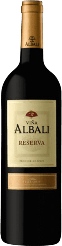 6,95 € Envio grátis | Vinho tinto Félix Solís Viña Albali Reserva D.O. Valdepeñas Castela-Mancha Espanha Tempranillo Garrafa 75 cl