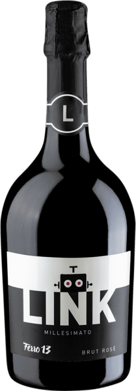 24,95 € 免费送货 | 桃红起泡酒 Ferro 13 Link Brut — 起泡酒 干型 Millesimato, Rosé — 桃红葡萄酒 D.O.C. Modena 意大利 Lambrusco — 蓝布鲁斯科 75 cl