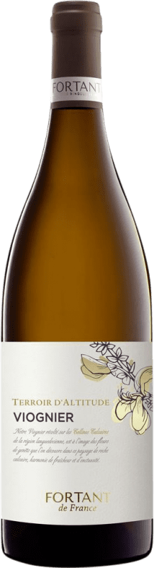 14,95 € Бесплатная доставка | Белое вино Fortant de France Terroir d'Altitude I.G.P. Vin de Pays d'Oc Лангедок-Руссильон Франция Viognier — Вионье Бутылка 75 cl