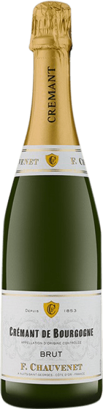 22,95 € Free Shipping | White Sparkling Wine Francoise Chauvenet Brut A.O.C. Crémant de Bourgogne Burgundy France Pinot Noir, Chardonnay Bottle 75 cl
