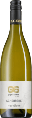 16,95 € 送料無料 | 白ワイン Geiger & Söhne Mundfein Kabinett セミドライ セミスイート Franken ドイツ Scheurebe ボトル 75 cl