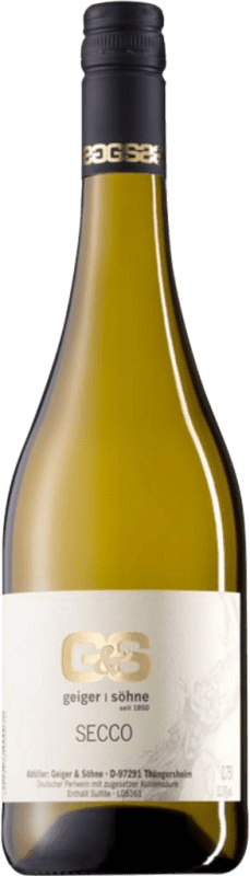 11,95 € Free Shipping | White sparkling Geiger & Söhne Perlwein Dry Franken Germany Müller-Thurgau Bottle 75 cl