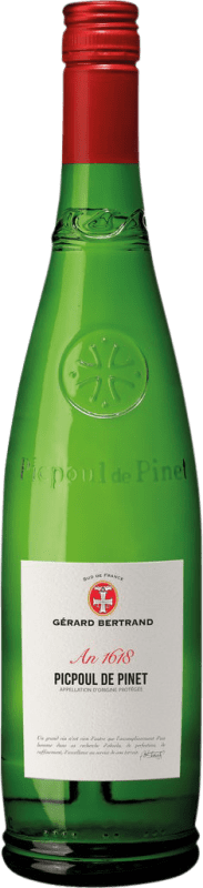 16,95 € Бесплатная доставка | Белое вино Gérard Bertrand Heritage 1618 A.O.C. Picpoul de Pinet Франция Picapoll — Пикаполь Бутылка 75 cl