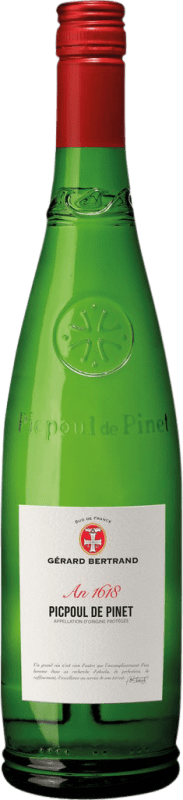 15,95 € Kostenloser Versand | Weißwein Gérard Bertrand Heritage 1618 A.O.C. Picpoul de Pinet Frankreich Picapoll Flasche 75 cl