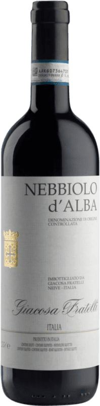 13,95 € Free Shipping | Red wine Giacosa Fratelli D.O.C. Nebbiolo d'Alba Piemonte Italy Nebbiolo Bottle 75 cl