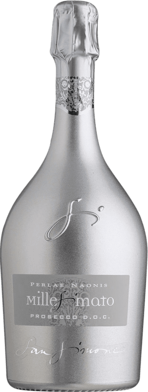 15,95 € Envoi gratuit | Vin Mousseux Blanc Gino Brisotto Brut Silver — Édition Argent, Millesimato D.O.C. Prosecco Frioul-Vénétie Julienne Italie Glera Bouteille 75 cl