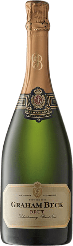 29,95 € Бесплатная доставка | Белое игристое вино Graham Beck Brut — брют Классический W.O. Western Cape Western Cape South Coast Южная Африка Nebbiolo — Неббиоло, Chardonnay — Шардоне 75 cl