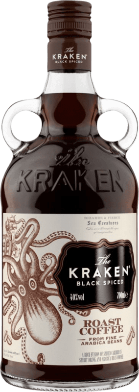 34,95 € Envio grátis | Licores Kraken Black Rum Coffee Edition Trinidad e Tobago Garrafa 70 cl