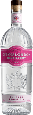 31,95 € Envio grátis | Gin City of London Rhubarb & Rose Gin Reino Unido Garrafa 70 cl