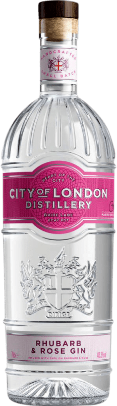 34,95 € 送料無料 | ジン City of London イギリス 70 cl Roses — バラたち, Rhubarb — ルバーブ