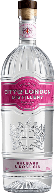 29,95 € Бесплатная доставка | Джин City of London Rhubarb & Rose Gin Объединенное Королевство бутылка 70 cl