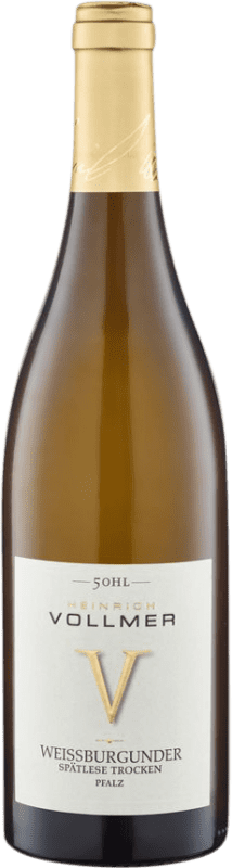 11,95 € 免费送货 | 白葡萄酒 Heinrich Vollmer 50 HL Trocken — 干型 Spätlese — 晚收 Q.b.A. Pfälz 普法尔茨 德国 Pinot Blanc — 白皮诺 75 cl