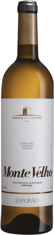 9,95 € 免费送货 | 白酒 Herdade do Esporão Monte Velho Branco I.G. Alentejo 阿连特茹 葡萄牙 Antão Vaz, Roupeiro 瓶子 75 cl