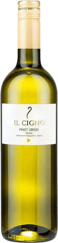 9,95 € Envío gratis | Vino blanco Il Cigno I.G.T. Veneto Veneto Italia Pinot Gris Botella 1 L