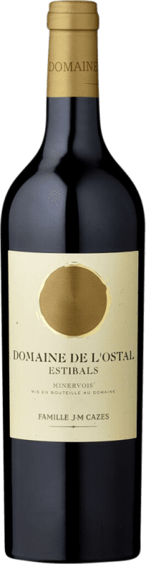 18,95 € Spedizione Gratuita | Vino rosso Famille J.M. Cazes Domaine de L'Ostal Estibals A.O.C. Minervois Francia Syrah, Grenache, Carignan Bottiglia 75 cl