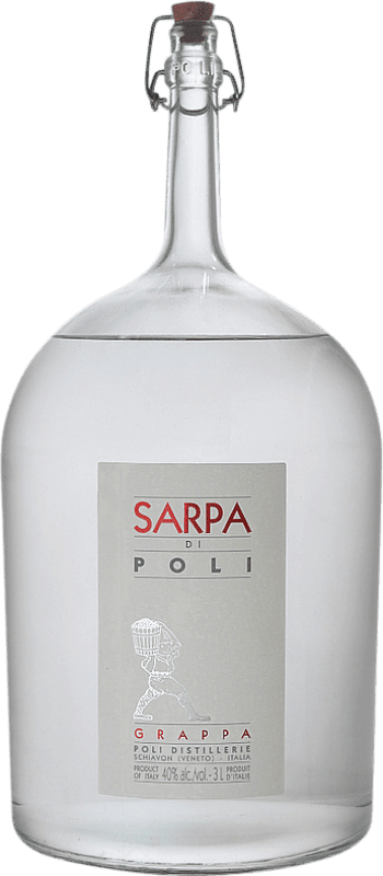 288,95 € Envio grátis | Grappa Poli Sarpa Big Mama Barrica I.G.T. Venezia Venecia Itália Merlot, Cabernet Sauvignon Garrafa Especial 3 L