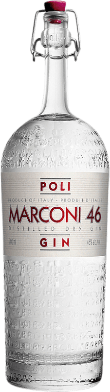 51,95 € Бесплатная доставка | Джин Jacopo Poli Marconi 46 Gin I.G.T. Venezia Venecia Италия бутылка 70 cl