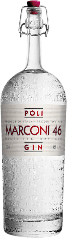 49,95 € 免费送货 | 金酒 Jacopo Poli Marconi 46 Gin Venecia 意大利 瓶子 70 cl