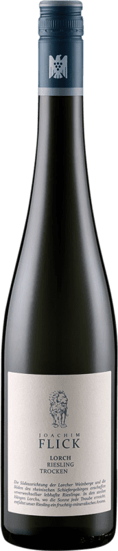 11,95 € Бесплатная доставка | Белое вино Joachim Flick Lorcher Trocken — Сухое VDP Ortswein — Вино из деревни Q.b.A. Rheingau Rheingau Германия Riesling — Рислинг 75 cl
