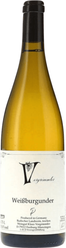 17,95 € Бесплатная доставка | Белое вино Klaus Vorgrimmler I.G. Baden Baden Германия Pinot White бутылка 75 cl