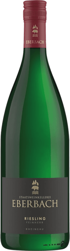 13,95 € 送料無料 | 白ワイン Kloster Eberbach セミドライ セミスイート Q.b.A. Rheingau Rheingau ドイツ Riesling ボトル 1 L