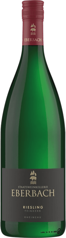 13,95 € Envio grátis | Vinho branco Kloster Eberbach Semi-seco Semi-doce Q.b.A. Rheingau Rheingau Alemanha Riesling Garrafa 1 L