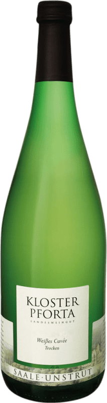 15,95 € Envoi gratuit | Vin blanc Kloster Pforta Cuvée Weißes Sec Saale Unstrut Allemagne Nebbiolo, Pinot Blanc, Müller-Thurgau Bouteille 1 L