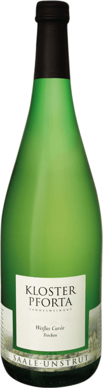 15,95 € Envío gratis | Vino blanco Kloster Pforta Weißes Cuvée Seco Saale Unstrut Alemania Nebbiolo, Pinot Blanco, Müller-Thurgau Botella 1 L