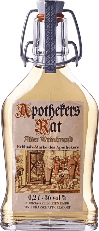 7,95 € Envio grátis | Brandy Conhaque Kräuter Apotheke Apothekers Rat Alemanha Garrafinha 20 cl