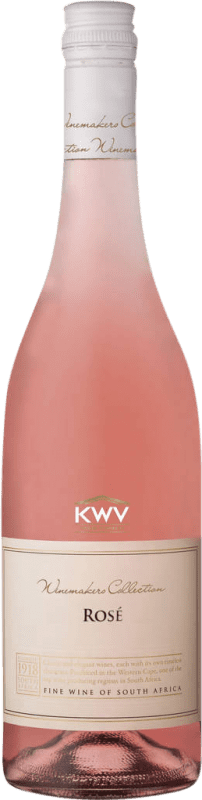 10,95 € 免费送货 | 玫瑰酒 KWV Shiraz Rosé W.O. Western Cape Western Cape South Coast 南非 Syrah 瓶子 75 cl