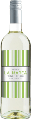 10,95 € Envio grátis | Vinho Branco La Marea I.G.T. Terre Siciliane Venecia Itália Pinot Cinzento 1 L