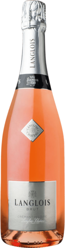 25,95 € 送料無料 | ロゼスパークリングワイン Château Langlois Rosé Brut A.O.C. Crémant de Loire ロワール フランス Cabernet Franc, Nebbiolo ボトル 75 cl