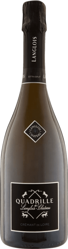 38,95 € Free Shipping | White sparkling Château Langlois Quadrille Lie Domaine de Grand Maison A.O.C. Crémant de Loire Loire France Chardonnay, Chenin White, Cabernet Bottle 75 cl