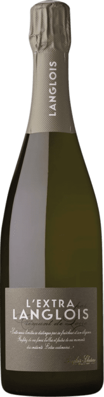 14,95 € Бесплатная доставка | Белое игристое Château Langlois L'Extra Blanc de Blancs брют A.O.C. Crémant de Loire Луара Франция бутылка 75 cl