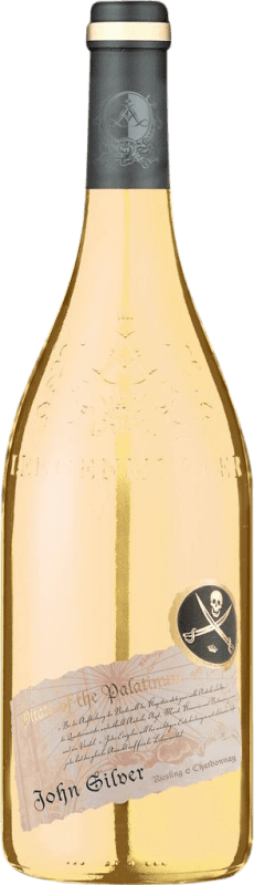 10,95 € Envio grátis | Vinho Branco Lergenmüller John Silver Riesling & Chardonnay Seco Silver Prata Q.b.A. Pfälz Pfälz Alemanha Chardonnay, Riesling Garrafa 75 cl