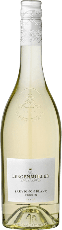 7,95 € 免费送货 | 白酒 Lergenmüller 干 Q.b.A. Pfälz 普法尔茨 德国 Sauvignon White 瓶子 75 cl