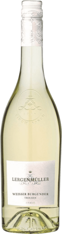 8,95 € 免费送货 | 白酒 Lergenmüller 干 Q.b.A. Pfälz 普法尔茨 德国 Pinot White 瓶子 75 cl