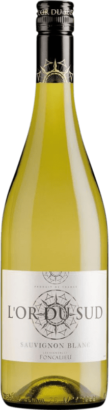 6,95 € 免费送货 | 白酒 Les Vignobles Foncalieu I.G.P. Vin de Pays d'Oc 波尔多 法国 Sauvignon White 瓶子 75 cl