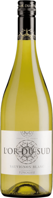 9,95 € Spedizione Gratuita | Vino Bianco Les Vignobles Foncalieu I.G.P. Vin de Pays d'Oc bordò Francia Sauvignon Bottiglia 75 cl