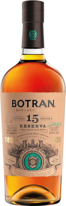 57,95 € 免费送货 | 朗姆酒 Licorera Quezalteca Botran 1893 预订 Quetzaltenango 危地马拉 15 岁 瓶子 70 cl