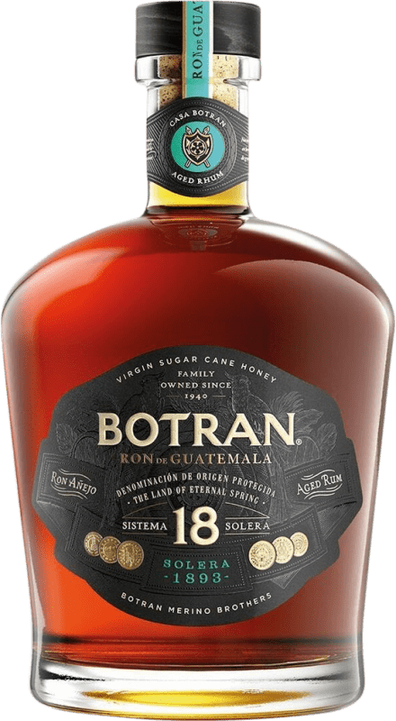 59,95 € Envoi gratuit | Rhum Licorera Quezalteca Botran 1893 Solera Quetzaltenango Guatemala 18 Ans Bouteille 70 cl