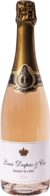 21,95 € 送料無料 | ロゼのスパークリングワイン Louis Despas Brut — ブリュット Rosé — ロゼ A.O.C. Crémant de Loire ロワール フランス Cabernet Franc — カベルネ・フラン 75 cl