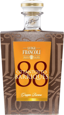 88,95 € Envío gratis | Grappa Luigi Francoli 88 Barriques Prêt à Porter Italia Botella 70 cl