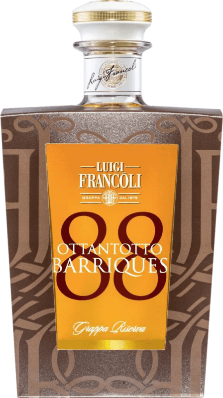 99,95 € Kostenloser Versand | Grappa Luigi Francoli 88 Barriques Prêt à Porter Italien 70 cl