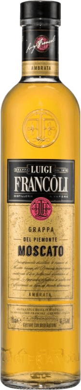 41,95 € Envio grátis | Aguardente Grappa Luigi Francoli Barrique Piemonte Itália Mascate Garrafa 70 cl